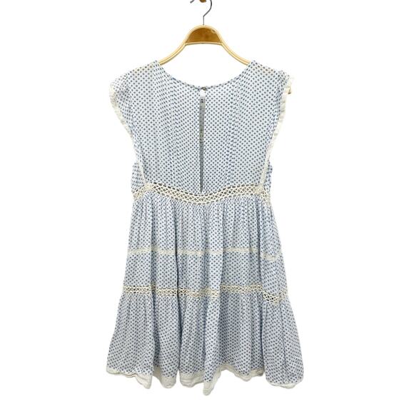 Free People XS blue floral lace summer Dress - Picture 6 of 8